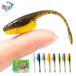 Rosewood Crappie Minnow Shad Soft Baits 5cm Ajing Worm Fishing Lure Willow Tail TPR Floating Drop Shot Ocean Rock Fishing Tackle