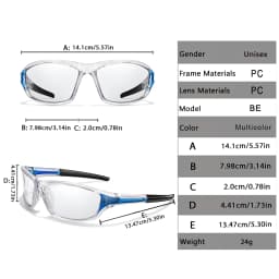 New Style Photochromic Cycling Eyewear Men Women MTB Bike Running Fishing Glasses Comfortable Brand Bicycle Goggles UV400