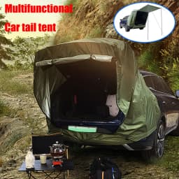 Outdoor Car Rear Tent Camping Picnic Car Rear Tent with Canopy Car Rear Extension Tent Sunshine-Proof Rain-Proof Car Rear Tent