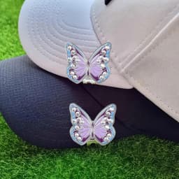 Rhinestone Butterfly Shape Ball Cap Marker with Magnetic Hat Clip , Ideal Gift for Men and Women Golf Enthusiasts