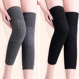 Unisex Winter Knit Plush Knee Braces Exercise Protection Velvet Knee Pads Warm Material Sleeve Pain Relief Ski Cycling Running
