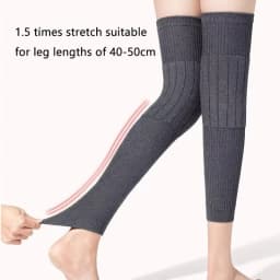 Unisex Winter Knit Plush Knee Braces Exercise Protection Velvet Knee Pads Warm Material Sleeve Pain Relief Ski Cycling Running