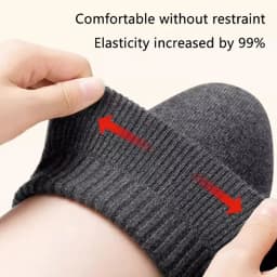 Unisex Winter Knit Plush Knee Braces Exercise Protection Velvet Knee Pads Warm Material Sleeve Pain Relief Ski Cycling Running