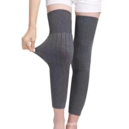 Unisex Winter Knit Plush Knee Braces Exercise Protection Velvet Knee Pads Warm Material Sleeve Pain Relief Ski Cycling Running