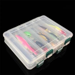 WEIHE 1pcs 328# Wholesale New Design White Double-sides Lure Plastic Hooks Set Tackle Box for Fishing
