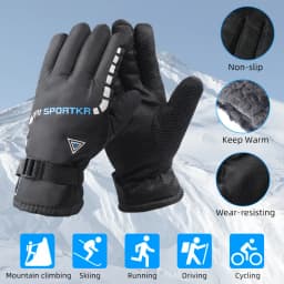 Winter Thermal Waterproof Cycling Gloves Men Women Warm Unisex Skiing Riding Motorcycle Hiking Sport Mittens