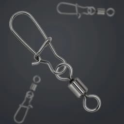 DNDYUJU 50pcs Pike Fishing Accessories Connector Pin Bearing Rolling Swivel Stainless Steel Snap Fishhook Lure Swivels Tackle