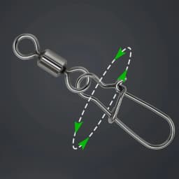DNDYUJU 50pcs Pike Fishing Accessories Connector Pin Bearing Rolling Swivel Stainless Steel Snap Fishhook Lure Swivels Tackle