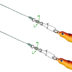 DNDYUJU 50pcs Pike Fishing Accessories Connector Pin Bearing Rolling Swivel Stainless Steel Snap Fishhook Lure Swivels Tackle