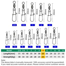 DNDYUJU 50pcs Pike Fishing Accessories Connector Pin Bearing Rolling Swivel Stainless Steel Snap Fishhook Lure Swivels Tackle