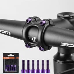 6pcs/set Bicycle Handlebar Screws M5 18mm Titanium Plated Colorful Stainless Steel MTB Road Bike Stem Bolts Cycling Parts