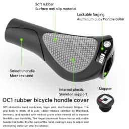 ODI OC1 Bicycle Grips 22.2mm Large Pad Bike Handlebar Cover MTB Anti-Slip Grips Ergonomic Cycling Rubber Ball Handle Accessories