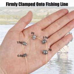 50/100Pcs Removable Split Shot Fishing Weights Sinker Clip On Weights Round Fishing Egg weights Bass lure Fishing Accessories