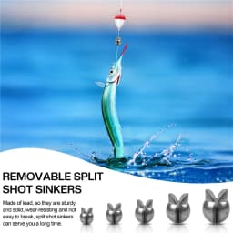 50/100Pcs Removable Split Shot Fishing Weights Sinker Clip On Weights Round Fishing Egg weights Bass lure Fishing Accessories