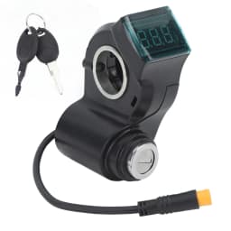 Electric Scooter Key Switch Lock Waterproof 3 Pin 10 Inch Scooter Digital Display Switch Lock ABS with 2 Keys for Maintenance