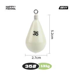 WEIHE  Size8#30g Size16#60g Size20#75g Size30#112g Size35#130g Size40#150g Luminous Lead Sinker With Soft Plastic Shell