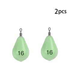 WEIHE  Size8#30g Size16#60g Size20#75g Size30#112g Size35#130g Size40#150g Luminous Lead Sinker With Soft Plastic Shell