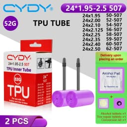 CYDY TPU Bicycle Inner Tube Camer 24" 507 24x1.95 2.0 2.125 2.25 2.35 2.4 2.5 Inch Valve 45mm BMX Bike Tire Pneu Cycling Tyre