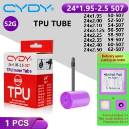 CYDY TPU Bicycle Inner Tube Camer 24" 507 24x1.95 2.0 2.125 2.25 2.35 2.4 2.5 Inch Valve 45mm BMX Bike Tire Pneu Cycling Tyre