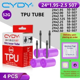 CYDY TPU Bicycle Inner Tube Camer 24" 507 24x1.95 2.0 2.125 2.25 2.35 2.4 2.5 Inch Valve 45mm BMX Bike Tire Pneu Cycling Tyre