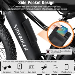 NEWBOLER E-Bike Battery Protective Cover USB Electric Heating Waterproof Electric Bike Battery Bag Suitable For Most Car Models