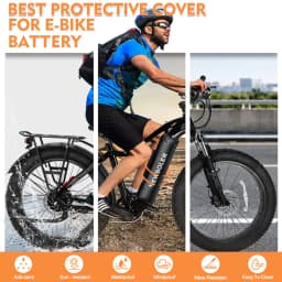 NEWBOLER E-Bike Battery Protective Cover USB Electric Heating Waterproof Electric Bike Battery Bag Suitable For Most Car Models