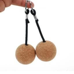 2 Pcs 50mm Floating Cork Ball Key Ring Sailing Boat Float Buoyant Rope Ultraweight Wooden Keychain Keyring Kayak Accessories
