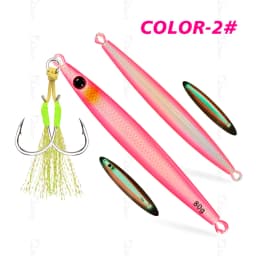 TOLU 2024 New 40g/60g/80g Fast Sinking Jigging Fishing Lure Laser Paper Coating Luminous Jig Lure Sea Fishing Trolling Jigging
