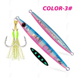 TOLU 2024 New 40g/60g/80g Fast Sinking Jigging Fishing Lure Laser Paper Coating Luminous Jig Lure Sea Fishing Trolling Jigging