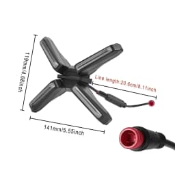 4W Front Lamp Super Bright Headlight For Segway Ninebot ZT3 Electric Scooter ZT3 Pro X-shaped Kickscooter Front Light Parts