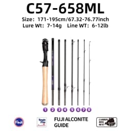 FISHINGFANS QINGXIU FUJI ALCONITE Guide UL ML Travel Portable High Carbon Flexible AA Cork Handle 1-6g 7-14g 6-12lb Fishing Rods