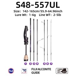 FISHINGFANS QINGXIU FUJI ALCONITE Guide UL ML Travel Portable High Carbon Flexible AA Cork Handle 1-6g 7-14g 6-12lb Fishing Rods