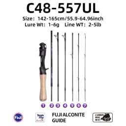 FISHINGFANS QINGXIU FUJI ALCONITE Guide UL ML Travel Portable High Carbon Flexible AA Cork Handle 1-6g 7-14g 6-12lb Fishing Rods