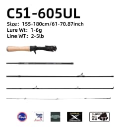 FISHINGFANS QINGXIU FUJI ALCONITE Guide UL ML Travel Portable High Carbon Flexible AA Cork Handle 1-6g 7-14g 6-12lb Fishing Rods