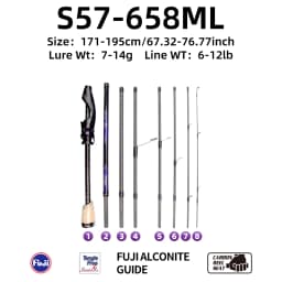 FISHINGFANS QINGXIU FUJI ALCONITE Guide UL ML Travel Portable High Carbon Flexible AA Cork Handle 1-6g 7-14g 6-12lb Fishing Rods
