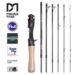 FISHINGFANS QINGXIU FUJI ALCONITE Guide UL ML Travel Portable High Carbon Flexible AA Cork Handle 1-6g 7-14g 6-12lb Fishing Rods