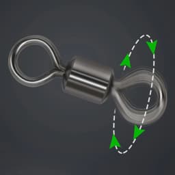 200pcs Fishing Swivels Rolling Swivels Brass alloy Rings Fishhooks Lure Connector For Fishing Accessories