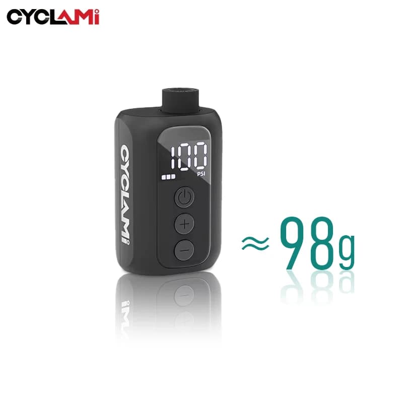 CYCLAMI 100 PSI High Pressure With Screen Mini Pump Portable Pocket Bike Electric Air Pump Bicycle Fast Compressor Tire Inflator