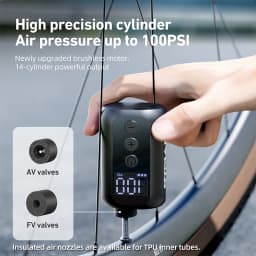 CYCLAMI 100 PSI High Pressure With Screen Mini Pump Portable Pocket Bike Electric Air Pump Bicycle Fast Compressor Tire Inflator