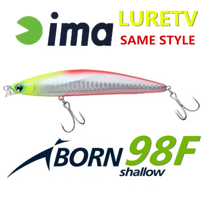 LURETV Japan IMA same model IBORN 98F ultra long throw floating shallow water Mino 98mm/13g/1pcs lure fake bait tail cargo witho