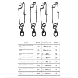 2PCS/Lot Stainless Steel Tuna Fishing Clip Snap with B.L Swivel for Spearfishing Long Line Fishing Accessories Fishing Tools