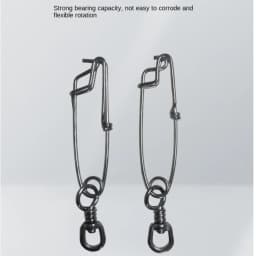 2PCS/Lot Stainless Steel Tuna Fishing Clip Snap with B.L Swivel for Spearfishing Long Line Fishing Accessories Fishing Tools