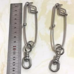 2PCS/Lot Stainless Steel Tuna Fishing Clip Snap with B.L Swivel for Spearfishing Long Line Fishing Accessories Fishing Tools