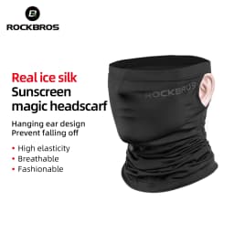 ROCKBROS Sunscreen Ice Silk Cycling Face Mask UV400 Absorb Sweat Breathable Bandana Hiking Motorcycle Bike Bicycle Scarf Mask