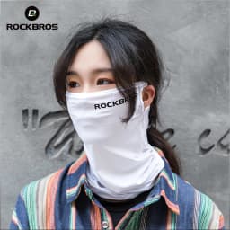 ROCKBROS Sunscreen Ice Silk Cycling Face Mask UV400 Absorb Sweat Breathable Bandana Hiking Motorcycle Bike Bicycle Scarf Mask