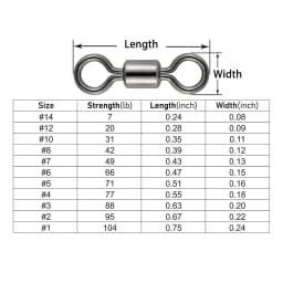 50 pcs Bearing Swivel Fishing Connector Stainless Steel Carp Snap Fishhook Lure Solid Ring Swivel Tackle Equipment Accessories