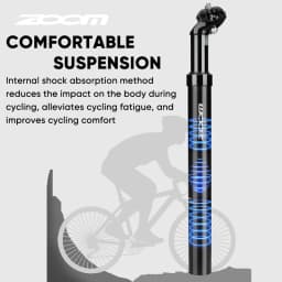 ZOOM Bike Suspension Seatpost 27.2/31.6/28.6/30.4/30.8/33.9mm MTB Suspension Seat Tube 350mm Shock Absorber Seat Post Bike Parts