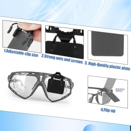 2Pcs Shooting Glasses Blinders Standard Shooting Eye Patches 180° Adjustable Glass Shields Occluder Clip Eye Patch Archery Aids