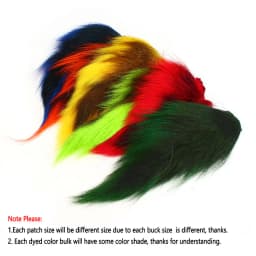 1PC Dyed Bucktail Fly Tying Material Whole Bucktails Fur Deer Hair Fur For Fishing Jigs Lures Dry Wet Streamer Saltwater Flies