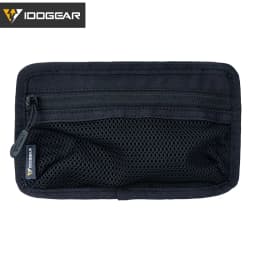 IDOGEAR Tactical Mesh Pouch Insert Modular Bag Compartment Utility Organizer Admin Pouch EDC Net Pocket w/ Hook Fasteners 35112